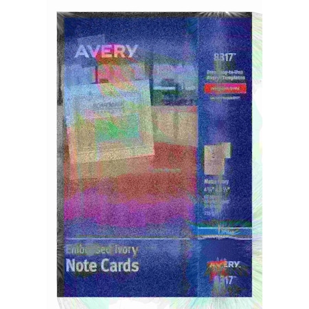 Note Cards, Matte Ivory, Two-Sided, PK60 MPN:8317