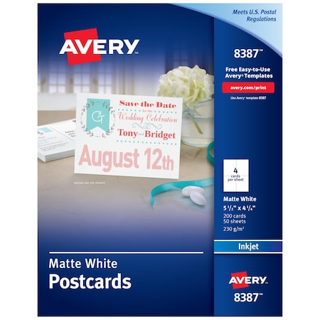 Postcards, Matte, 2-Sided Printin, PK200 MPN:8387