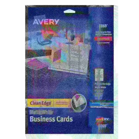 Clean Edge Business Cards, Matte, PK160 MPN:8869