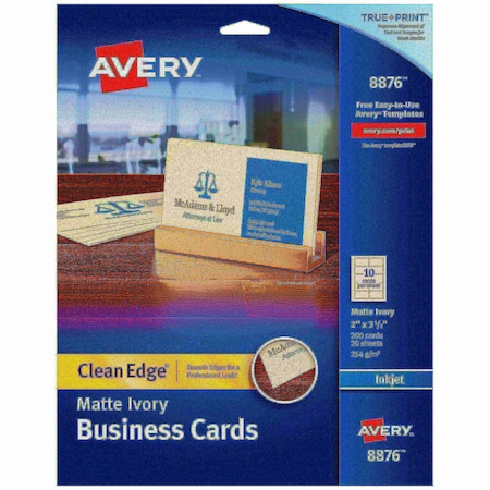 Clean Edge Business Cards, True P, PK200 MPN:8876