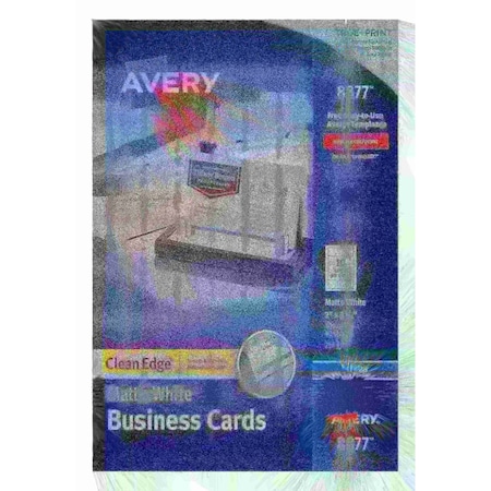 Clean Edge Business Cards, Matte, PK400 MPN:8877