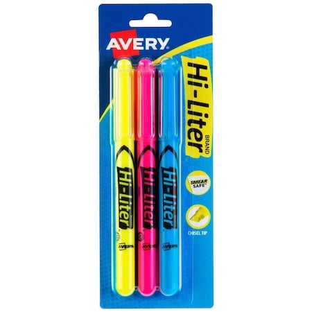 Hi-Liter Pen-Style Highlighters, Sm, PK3 MPN:25860