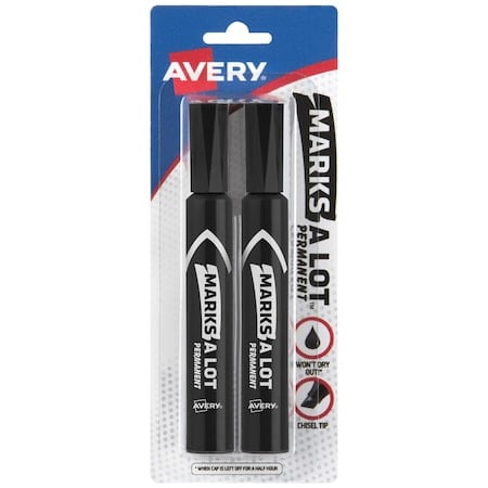 Marks A Lot Permanent Markers, Regu, PK2 MPN:7902