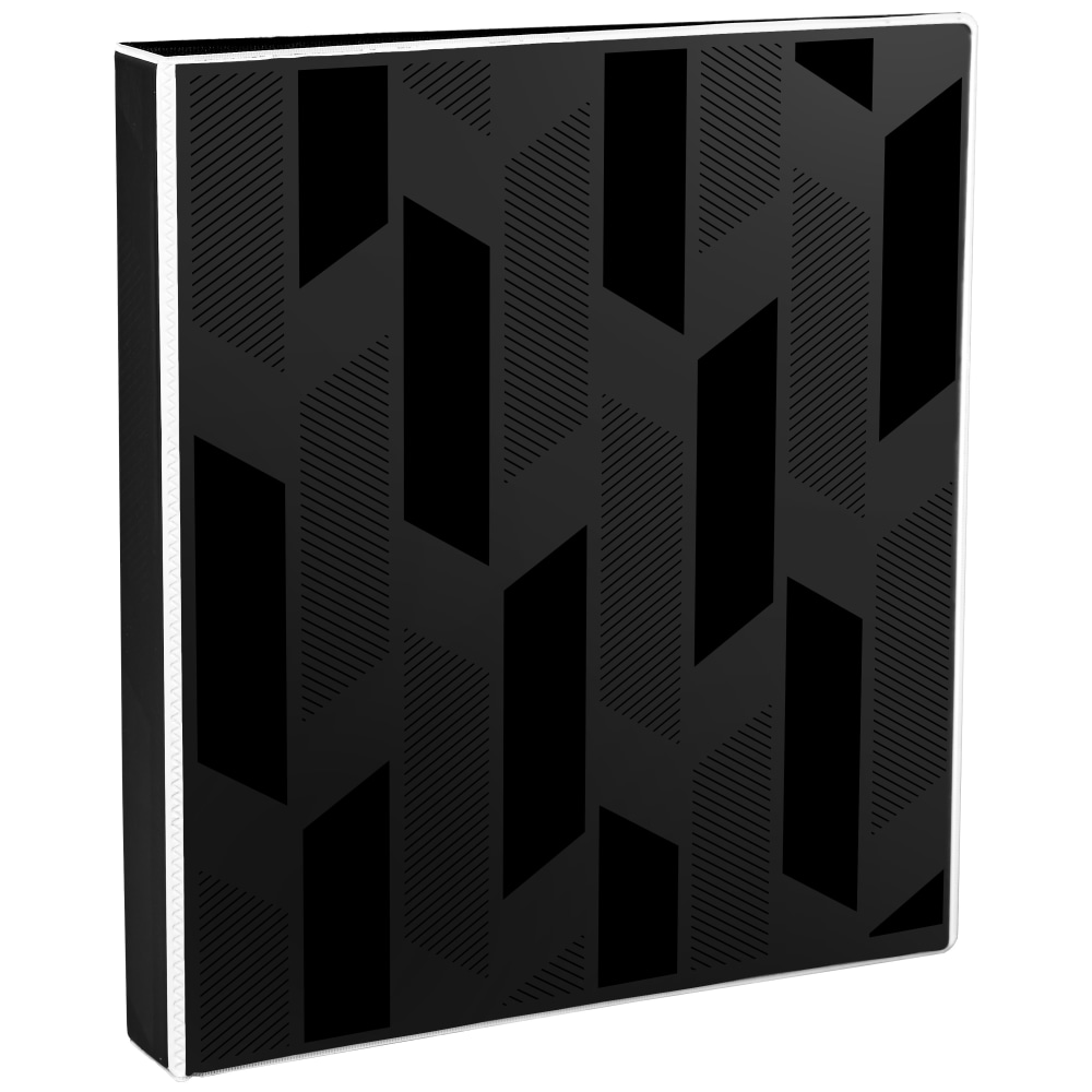 Avery Dual Effect Heavy-Duty 3 Ring Binder, 1in Slant Rings, Black MPN:03218