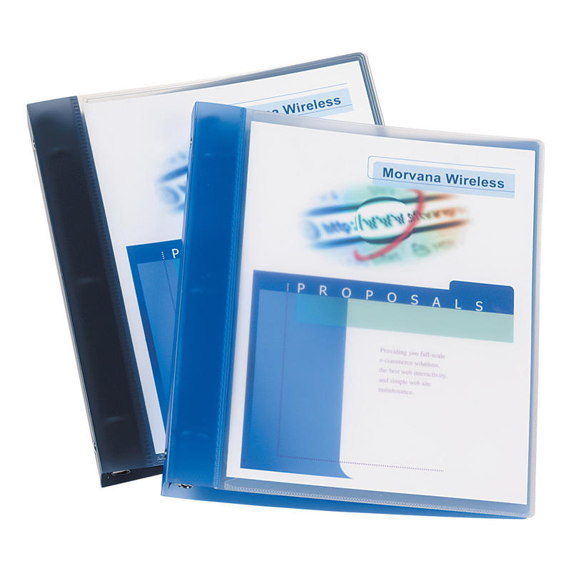 Avery Flexible View 3 Ring Binder, 1in Round Rings, Blue, 1 Binder MPN:17675