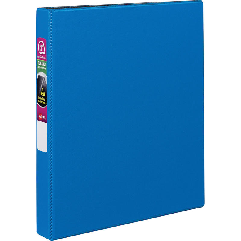 Avery Durable 3-Ring Binder With EZ-Turn Rings, 1in D-Rings, 42% Recycled, Blue MPN:27251