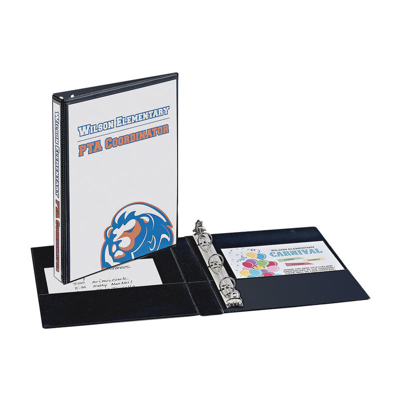 Avery Mini Durable View 3-Ring Binder, 1/2in Round Rings, Black MPN:27725