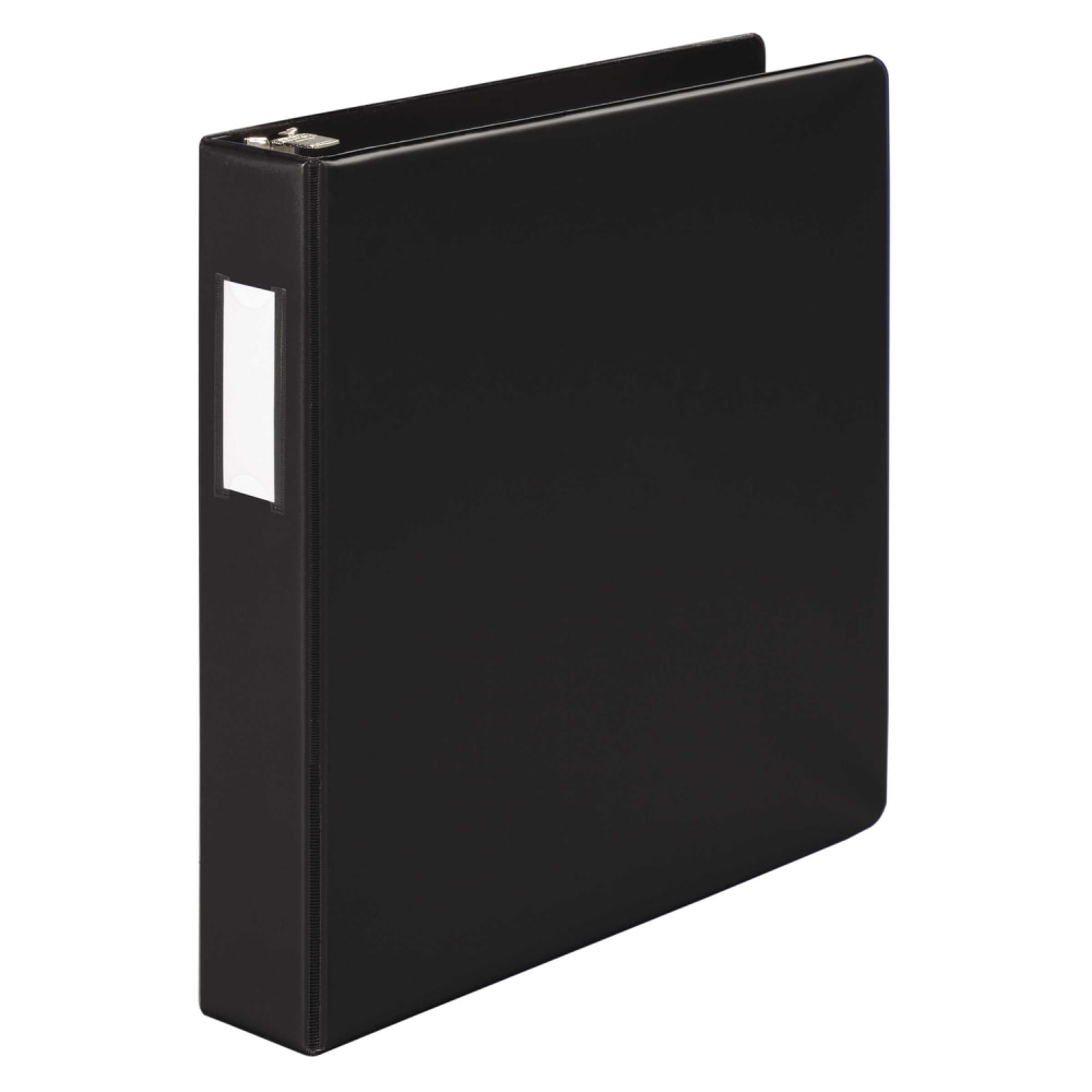 Avery Economy 3-Ring Binder, 1 1/2in Round Rings, 51% Recycled, Black MPN:4401