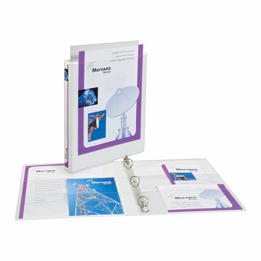 Avery Nonstick Heavy-Duty View 3-Ring Binder With EZ-Turn Rings, 1/2in D-Rings, 40% Recycled, White MPN:05234