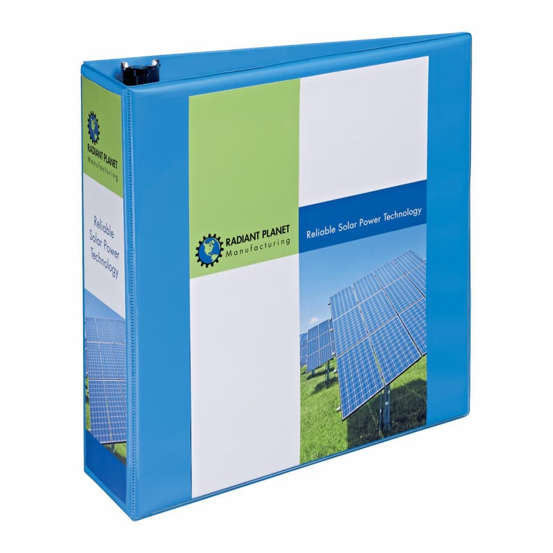 Avery Nonstick Heavy-Duty View 3-Ring Binder With EZ-Turn Rings, 3in D-Rings, 53% Recycled, Light Blue MPN:05601