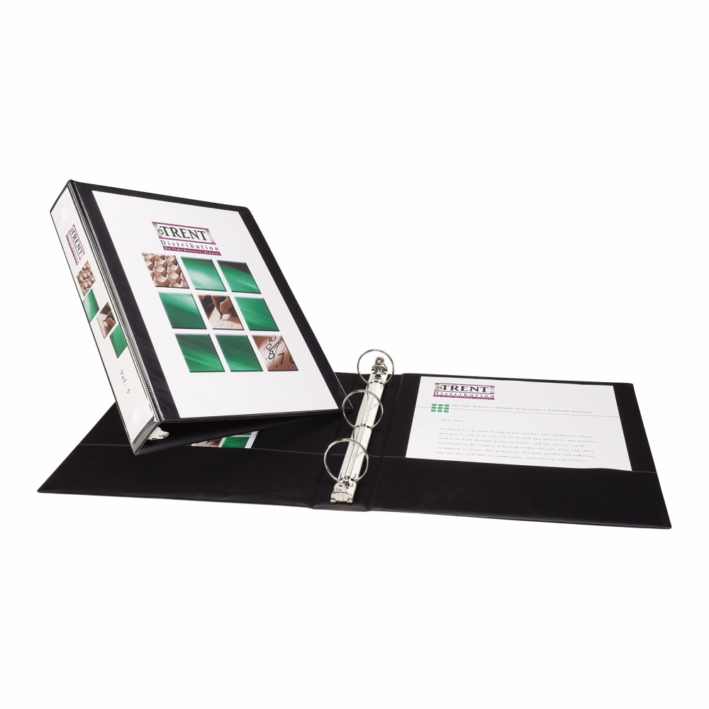 Avery Economy View 3-Ring Binder, 1 1/2in Round Rings, Black MPN:5725