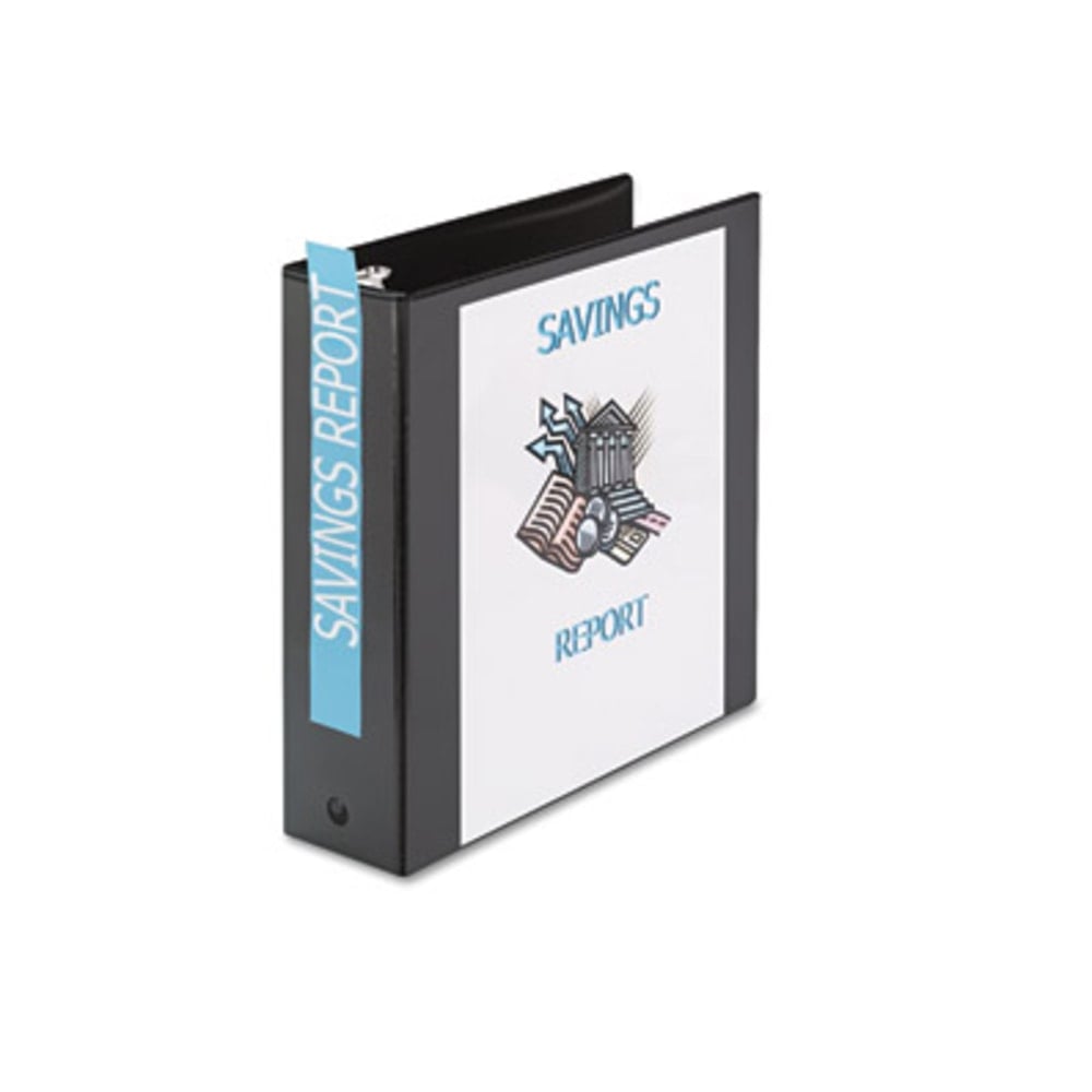 Avery Economy View 3-Ring Binder, 3in Round Rings, Black MPN:5740