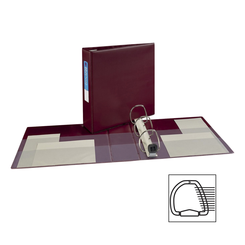 Avery Heavy-Duty 3-Ring Binder With Locking One-Touch EZD Rings, 3in D-Rings, 45% Recycled, Maroon MPN:79363