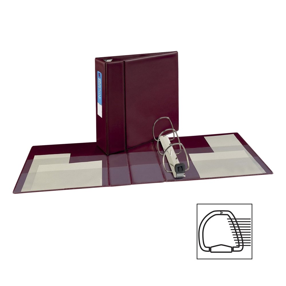 Avery Heavy-Duty 3-Ring Binder With Locking One-Touch EZD Rings, 4in D-Rings, 45% Recycled, Maroon MPN:79364