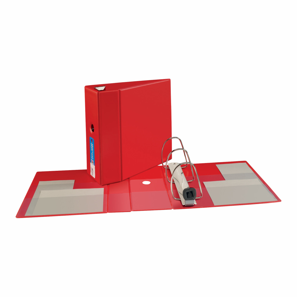 Avery Heavy-Duty 3-Ring Binder With Locking One-Touch EZD Rings, 5in D-Rings, 45% Recycled, Red MPN:79586