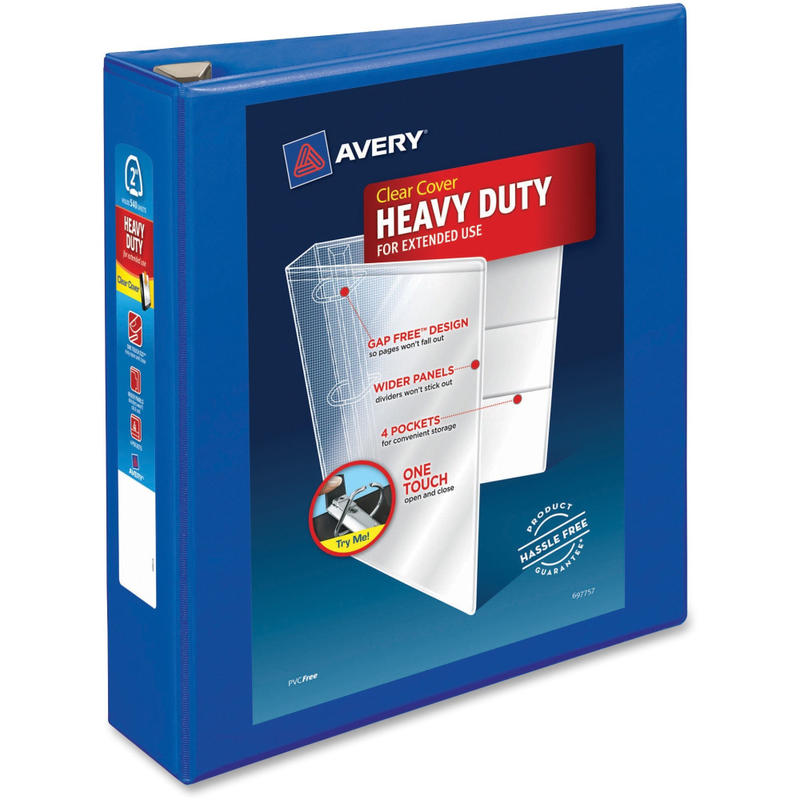 Avery Heavy-Duty View 3-Ring Binder With Locking One-Touch EZD Rings, 2in D-Rings, 39% Recycled, Pacific Blue MPN:79778