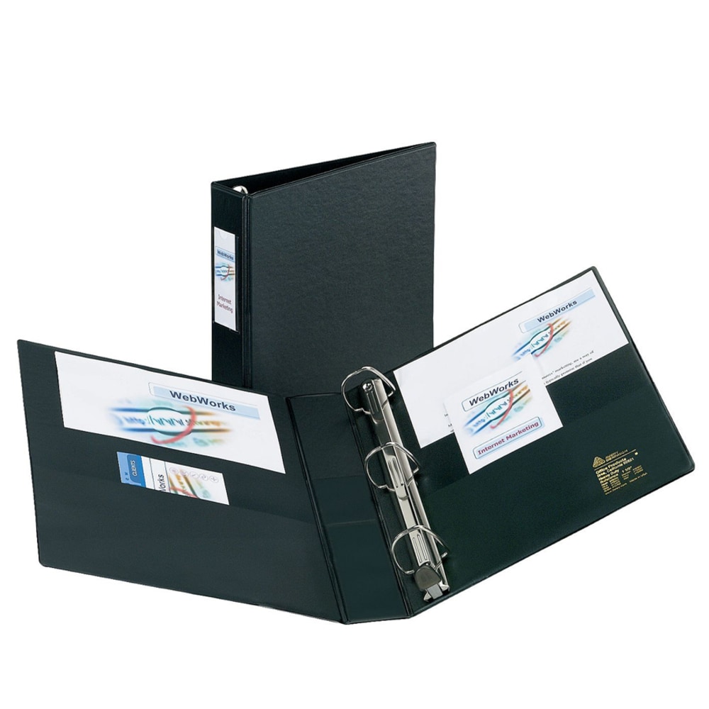 Avery Heavy-Duty 3-Ring Binder With Locking One-Touch EZD Rings, 1 1/2in Slant Rings, Black MPN:79991