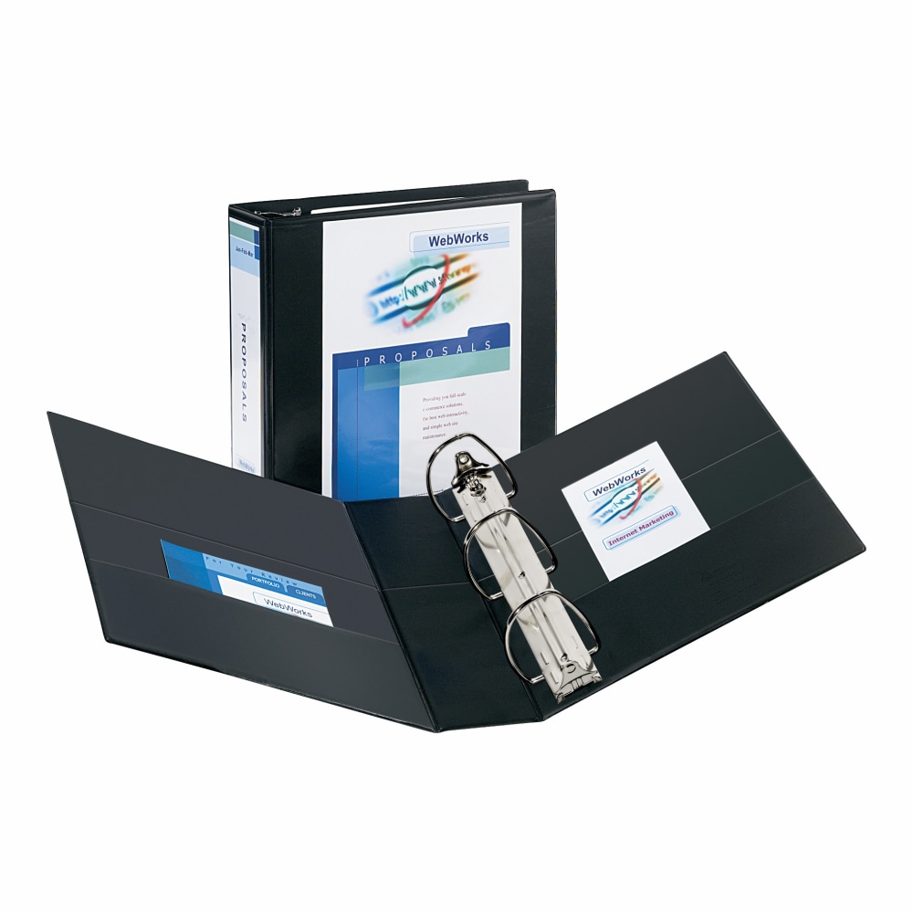 Avery Durable View 3-Ring Binder, 3in D Rings, Black MPN:09700