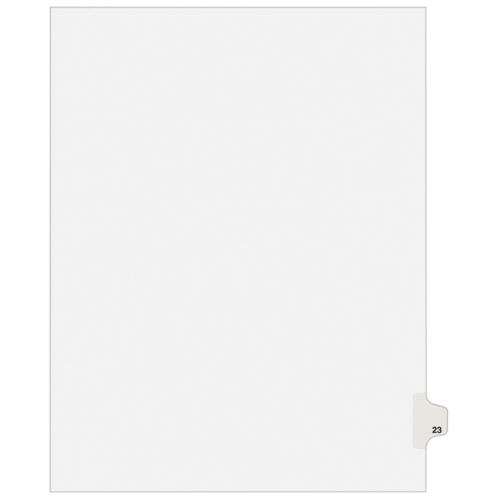 Avery Individual Legal Dividers Avery Style, Letter Size, Side Tab #23, White Dividers/White Tabs MPN:1023