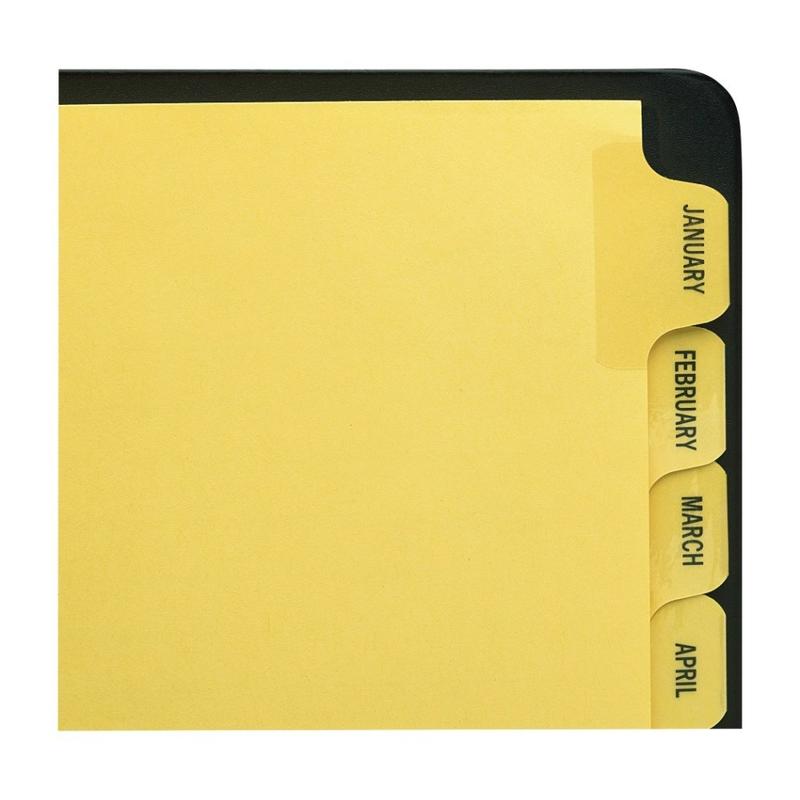 Avery Preprinted Laminated Tab Dividers, Gold Reinforced Binding Edge, Jan-Dec Tabs, 8 1/2in x 11in, 1 Set MPN:11307