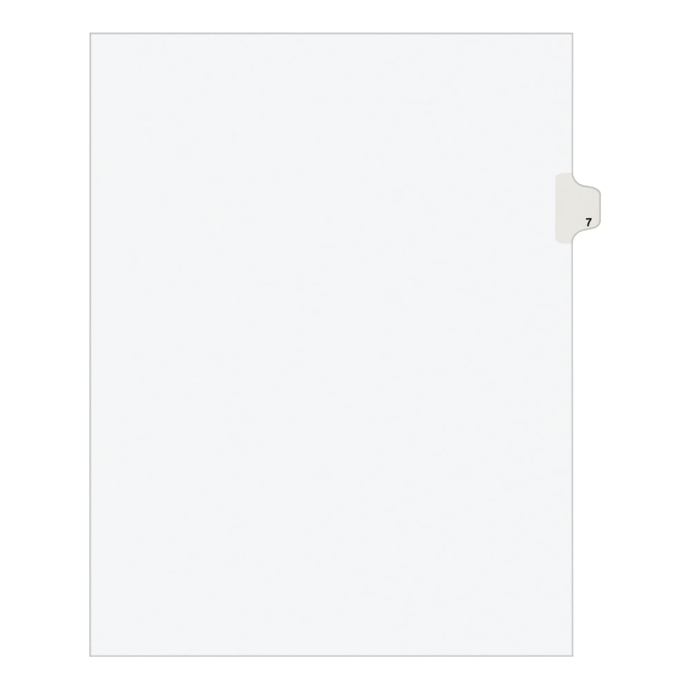 Avery Individual Legal Dividers Avery Style, Letter Size, Side Tab #7, Pack Of 25 MPN:11917