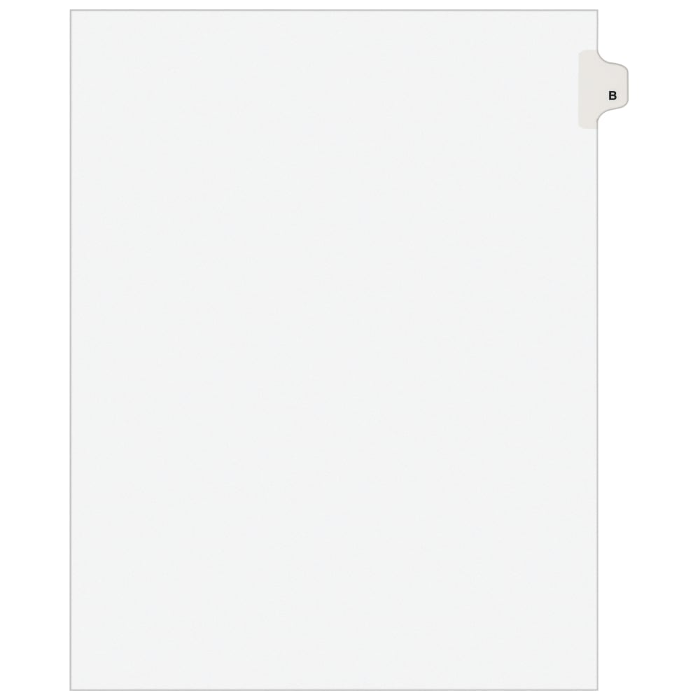 Avery Individual Legal Dividers Avery Style, Letter Size, Side Tab B, Pack Of 25 (Min Order Qty 12) MPN:1402