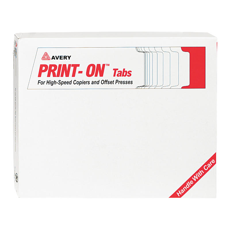 Avery 20% Recycled 3-Hole Punched Copier Tab Dividers, 8 1/2in x 11in, 5-Tab, White Dividers/White Tabs, Pack Of 30 Sets MPN:20416
