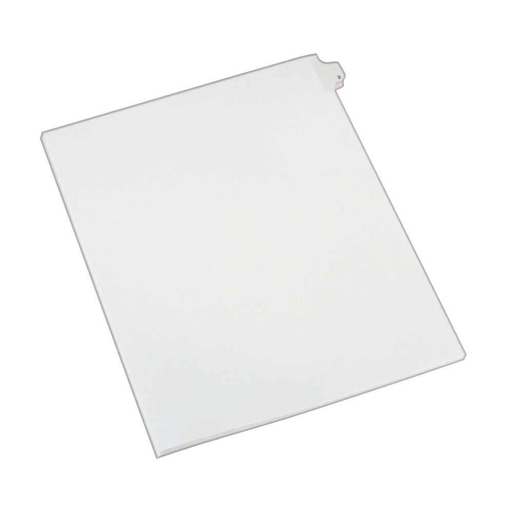 Avery Side-Tab Legal Index Exhibit Dividers, Tab Title 2, White, Pack Of 25 MPN:82200