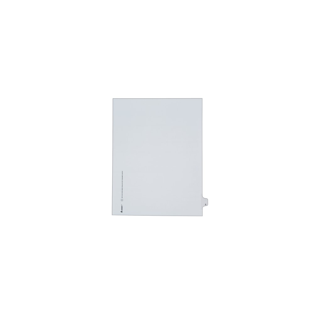 Avery 20% Recycled Side-Tab Legal Index Exhibit Dividers, Tab Title 3, White, Pack Of 25 MPN:82201