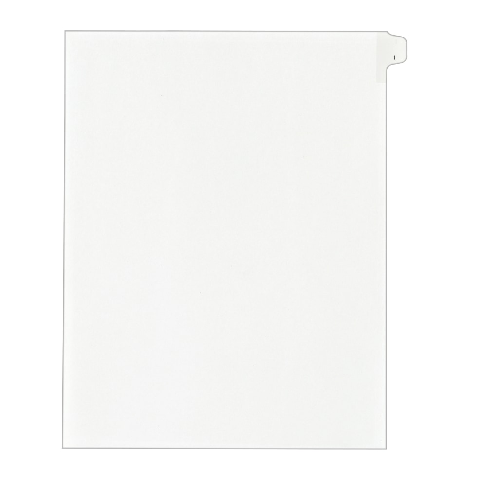 Avery Allstate Side-Tab Legal Exhibit Dividers, Tab Title 1, White, Pack Of 25 MPN:AVE82199