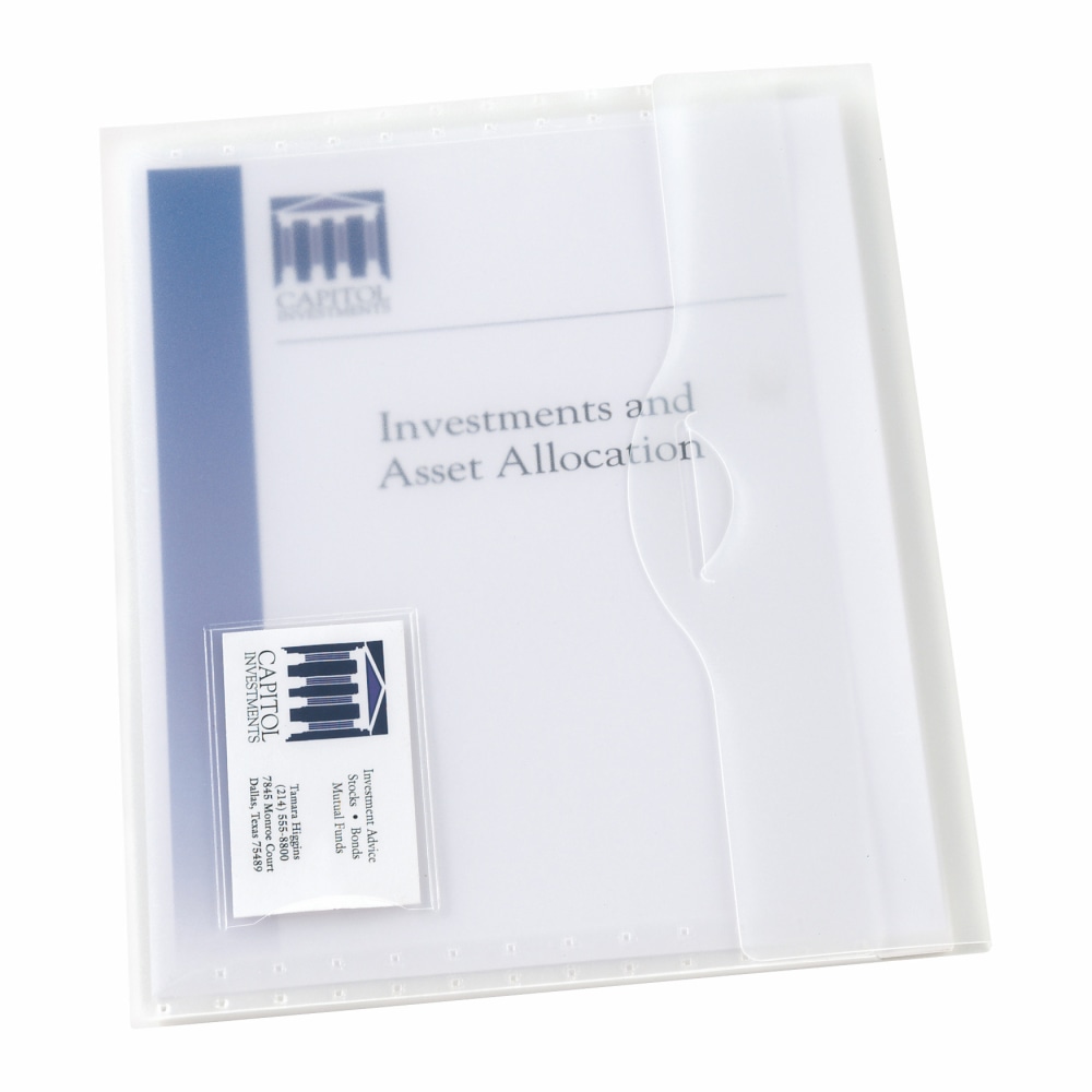 Avery Translucent Document Wallet, Matte Finish, Letter Size, 12/BX, Clear (Min Order Qty 2) MPN:72278