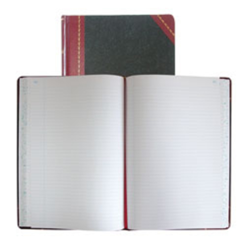 National Brand Hardbound Columnar Record Book, 10 3/8in x 8 1/8in, 50% Recycled, Black, 37 Lines Per Page, Book Of 300 Pages MPN:A21300R
