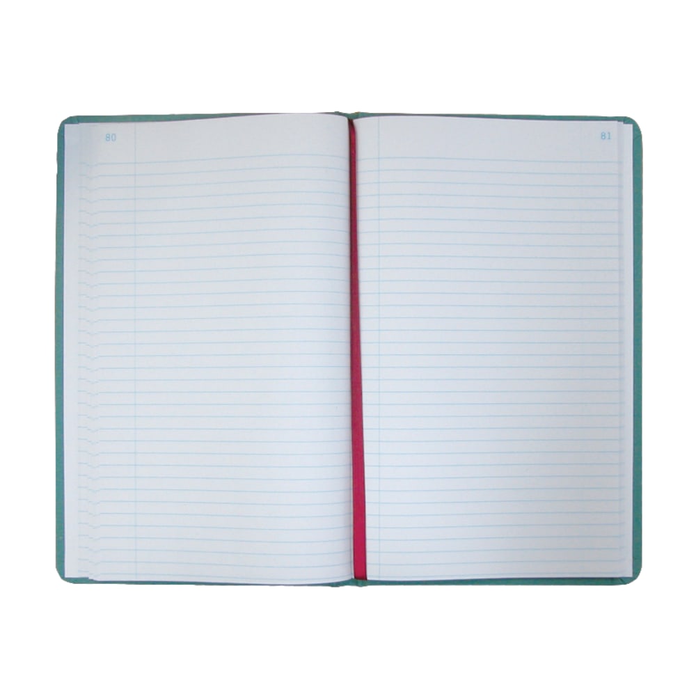 National Brand Sewn Canvas Account Book, 12 1/8in x 7 5/8in, 50% Recycled, Green, 35 Lines Per Page, Book Of 150 Pages MPN:A66150R