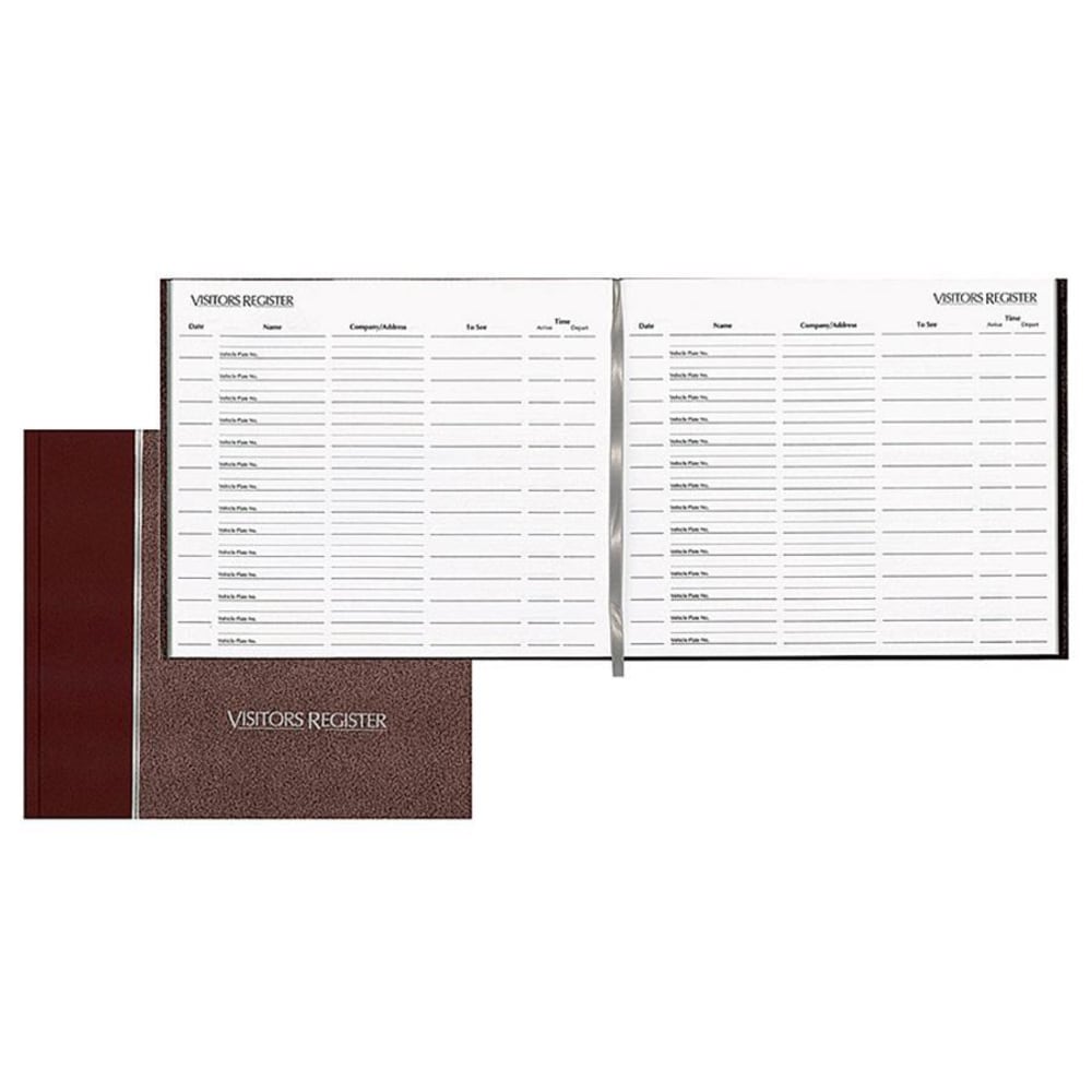 Avery Hardcover Visitor Register, 10 1/2in x 8in, Burgundy MPN:RED57803