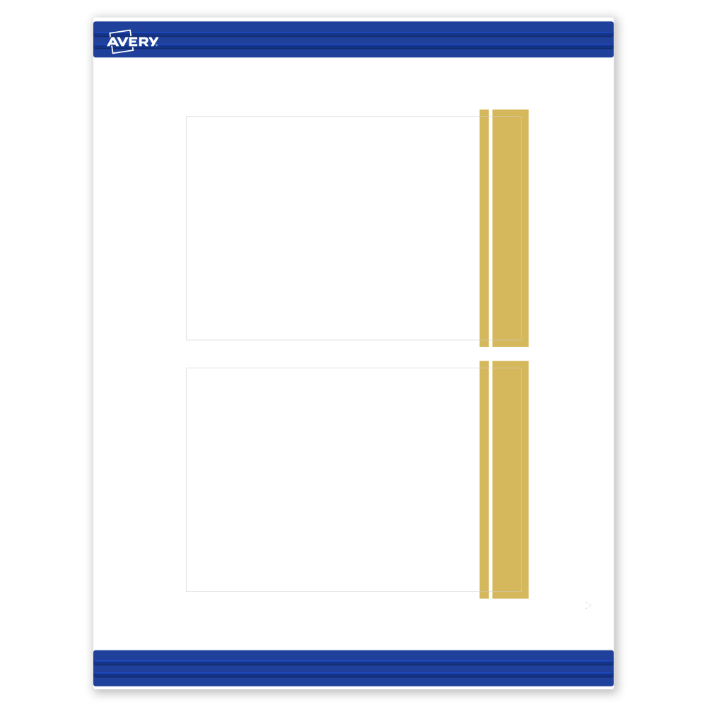 Avery Printable Postcards With Sure Feed Technology, 4in x 6in, Matte White With Preprinted Gold Double-Dipped Edge, Pack Of 20 MPN:S00-DKE-PRMWC10
