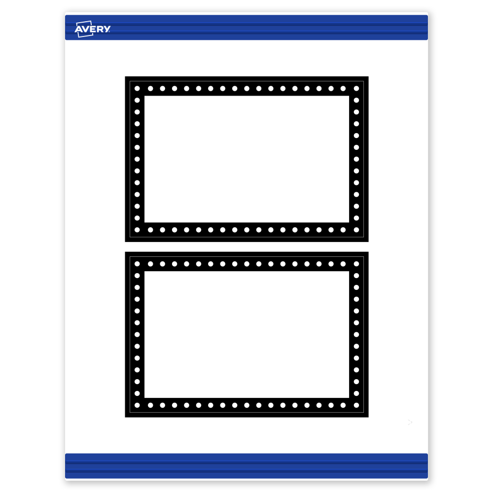 Avery Printable Postcards With Sure Feed Technology, 4in x 6in, Matte White With Black And White Polka Dots, Pack Of 20 MPN:S00-DKT-PRMWC10