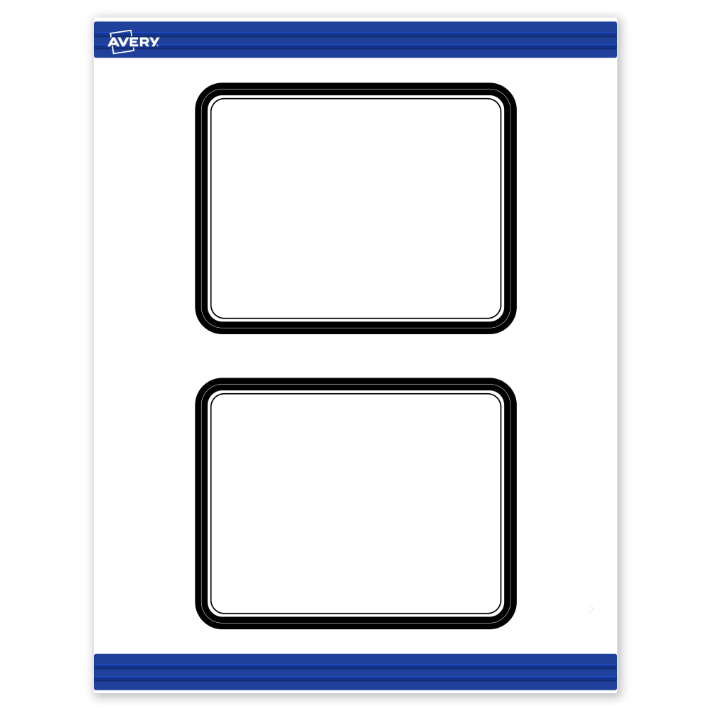 Avery Printable Postcards With Sure Feed Technology, 4.25in x 5-1/2in, Matte White With Black Border, Pack Of 20 MPN:S00-DM4-PRMWC10