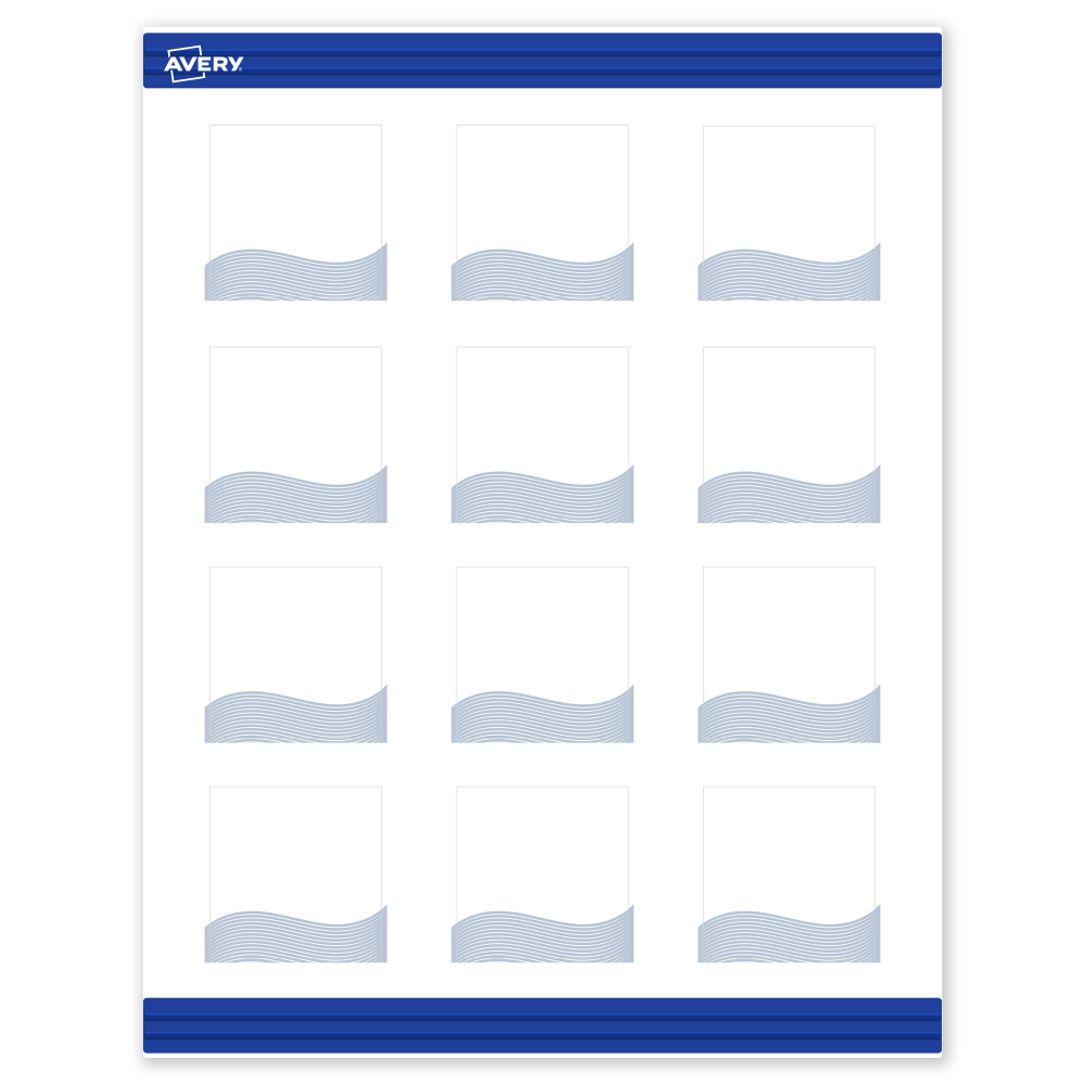 Avery Printable Cards With Sure Feed Technology, 2in x 2in, Matte White With Colorful Design, Pack Of 120 MPN:S00-EV3-PRMWC10