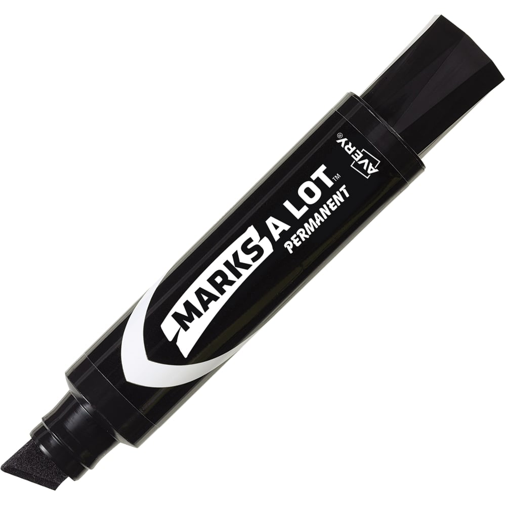 Avery Marks A Lot Permanent Markers, Jumbo Desk-Style, 12 Black (24148), 24148 MPN:24148