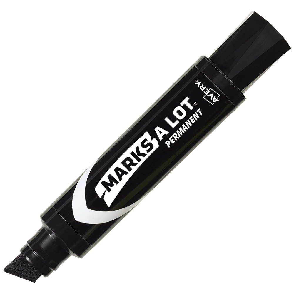 Avery Marks A Lot Permanent Markers, Chisel Tip, Jumbo Desk-Style Size, Black MPN:24148EA