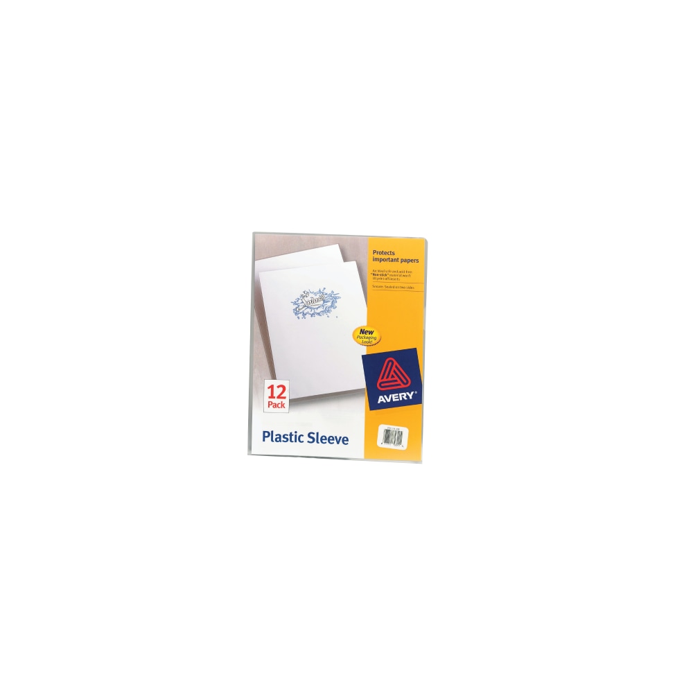 Avery Plastic Document Sleeves, 8 1/2in x 11in, Holds Up To 20 Sheets, Clear, Pack Of 12 MPN:72311