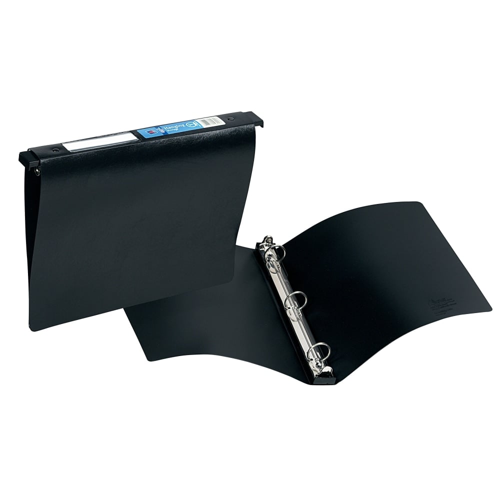 Avery Hanging Round-Ring Storage 3-Ring Binder, 1in Round Rings, Black MPN:14801