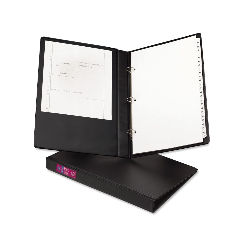 Avery Durable 3-Ring Binder, 1in Round Rings, 45% Recycled, Black MPN:6400