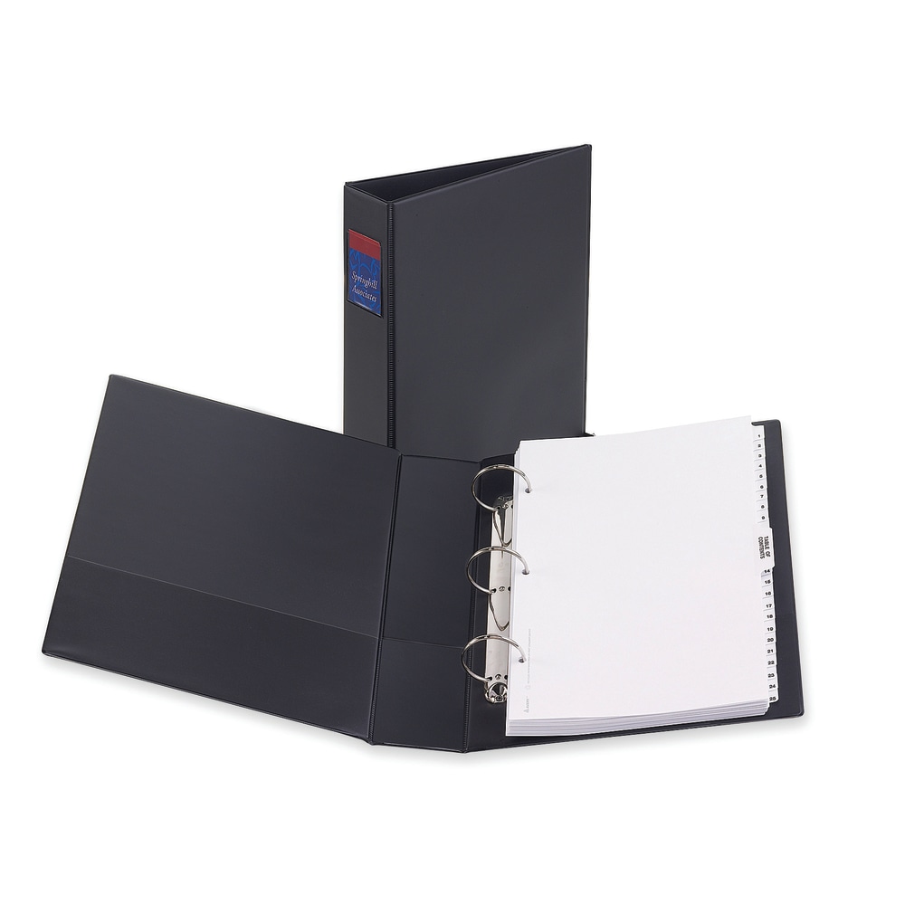 Avery Durable 3-Ring Binder, 2in Round Rings, Legal (8-1/2in x 14in), 45% Recycled, Black MPN:06401