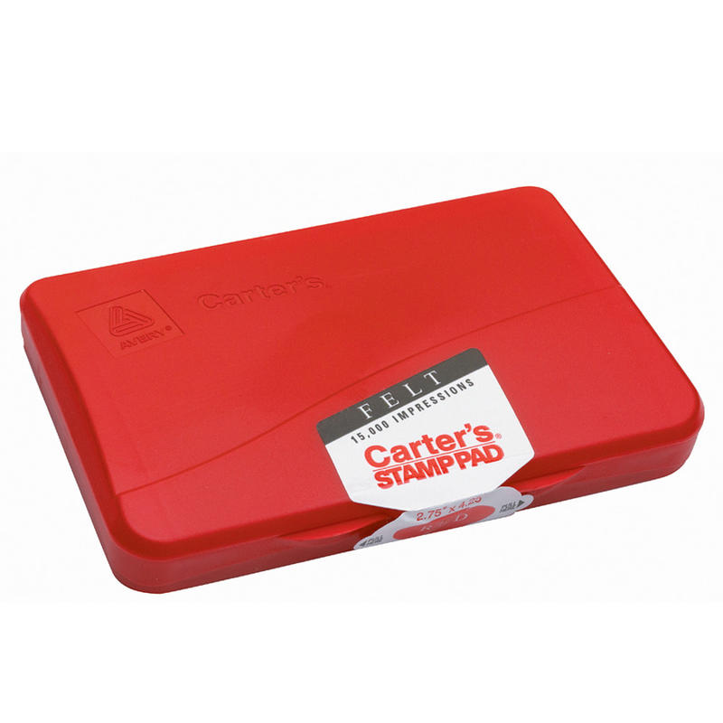 Avery Carters Felt Stamp Pad, 2.75in x 4.27in, Red MPN:21071