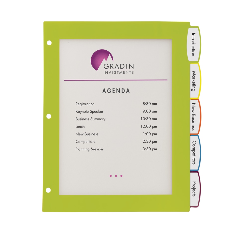 Avery Big Tab Ultralast Plastic Dividers, 5-Tab, Multicolor MPN:24900
