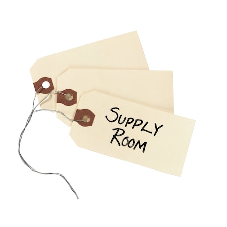 Shipping Tags with Wire, 11.5 pt, PK1000 MPN:12603