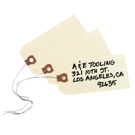 Shipping Tags with Wire, 11.5 pt, PK1000 MPN:12604