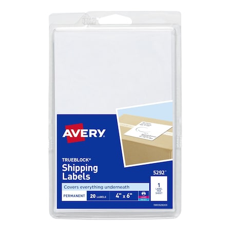 Shipping Labels, TrueBlock Technol, PK20 MPN:5292