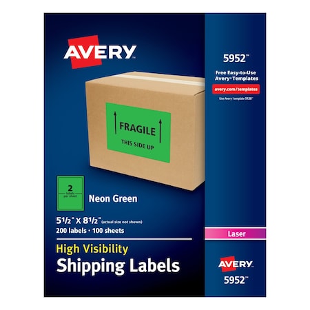 Labels, Laser, 5-1/2, PK200 MPN:5952